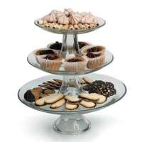 wholesale glass dinnerware dessert stand plate set decorating cake stands