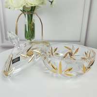 Wholesale Glass Jar Containers With Lids/Windmill Bohemia Crystal Glass Candy Jar