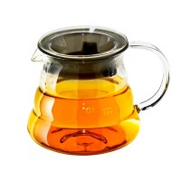 Traditional Style Unique Design Clear Glass Turkish Coffee Pot Handle