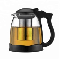 1500ML Hot Selling Promotional Gift Clear Glass Tea Coffee Pot With Strainer