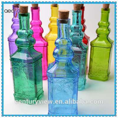 1 liter glass water bottle with cork lid glass milk bottles