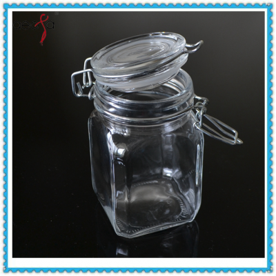 250ml Glass Jar with Metal Clip Airtight Glass Spice Container