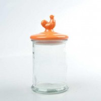 glass candy/milk powder storage bottle with ceramics lid