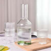 wholesale high borosilicate glass water jug set / glass water jug with glass cup